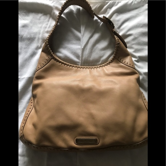🎉GORGEOUS🎉 Cole Haan Tan Leather Embroidered Stitch Hobo Bag - Picture 3 of 8